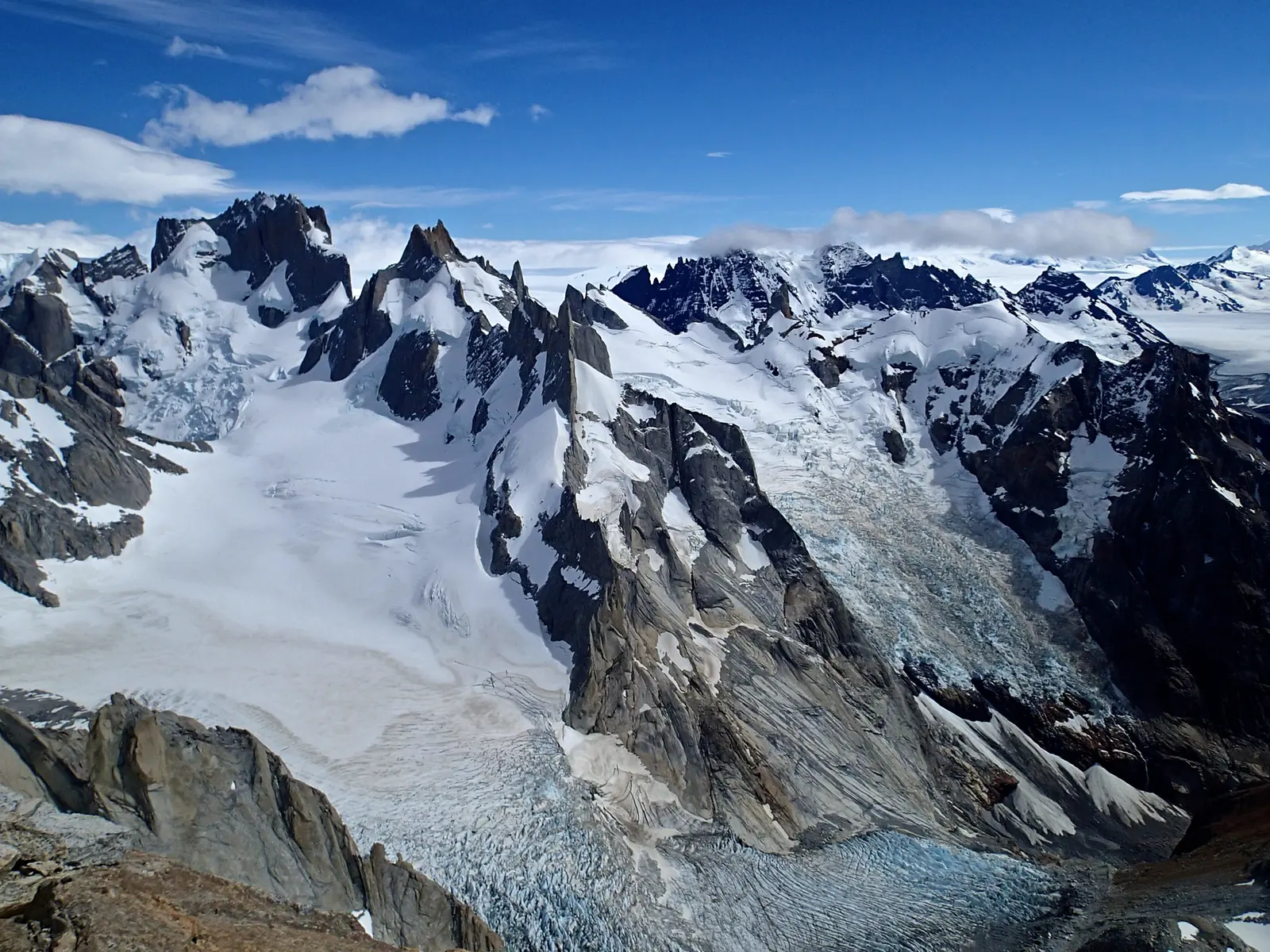 Cerro Pollone and the Pollone Glacier, which runs down towards the lagoon