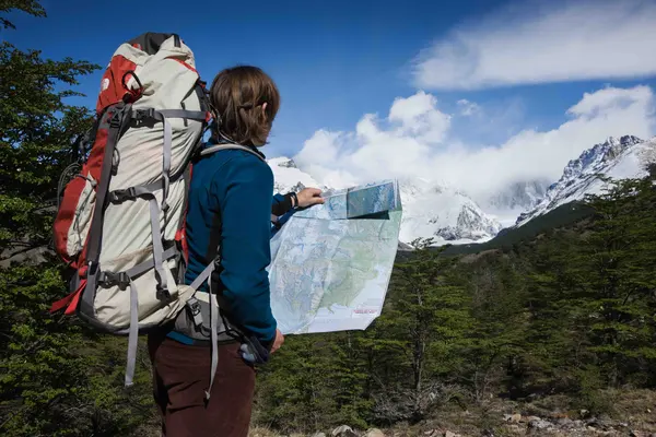 Reading the map at camp
